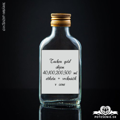 Prázdna svadobná fľaša Taschen Gold 100 ml