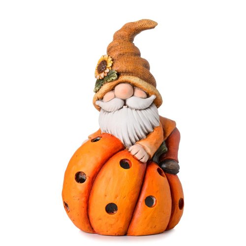 Trpaslík na tekvici mdo led 21*17.5*35cm