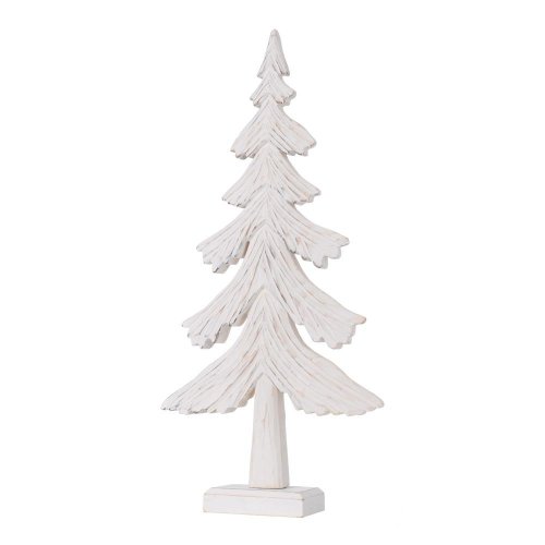 Stromček na podstavci biely drevo 33*16*4,5cm