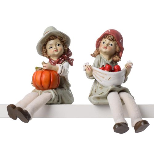 Deti tekv/jablká polyrezin mix 7,5x6,5x11cm