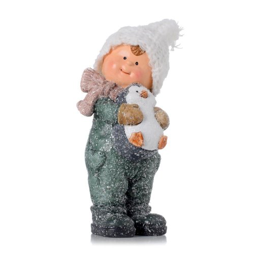 Chalpec s tučniačikom zel/bie glit poly 7*6*14,5cm