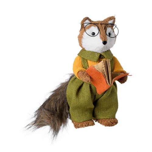 Líška s knihou 16x20x27cm