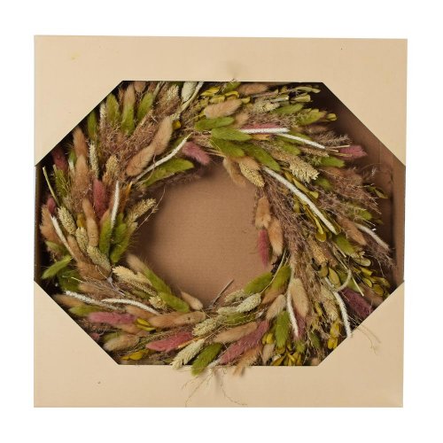 Veniec tráva fial/krém/zel 40cm