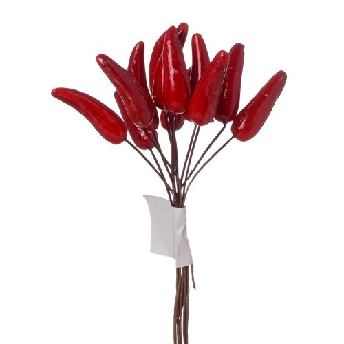 Zápich papričky mini červené /12 12cm