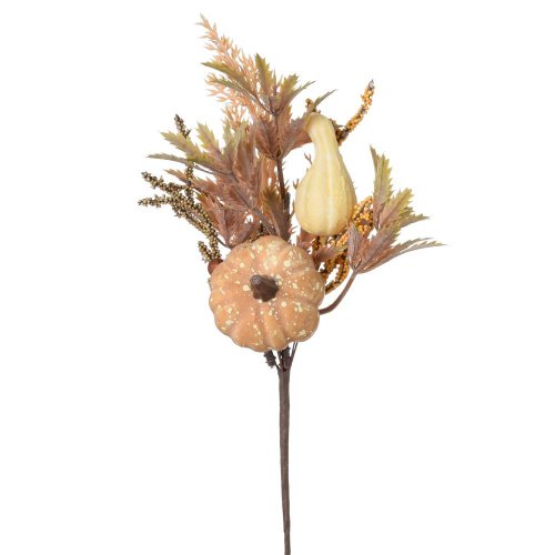 Konárik tekvice, trávy, zeleň, béž/hne 27cm