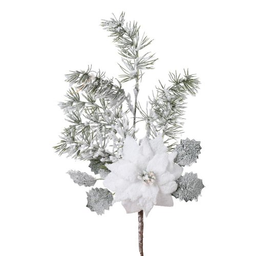 Konárik vian. ruža, čečina, bie/zel sneh 41cm