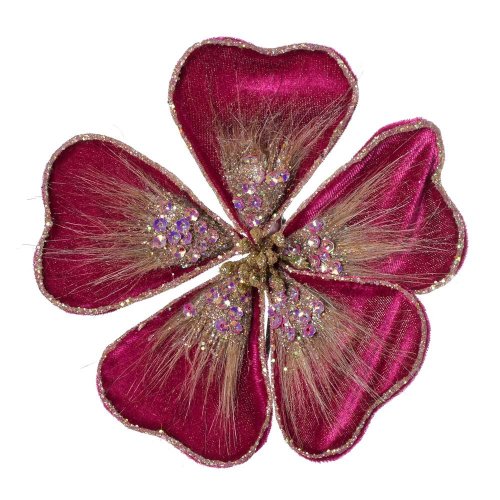 Hlava kvet na klipe ruž. 14cm