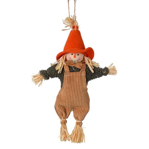 Záves strašiak polyester hn./oranž 18x4x28cm