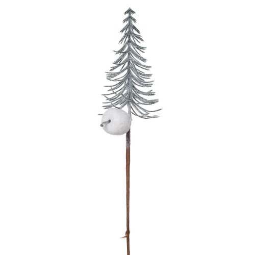 Zápich stromček, bie. jablko, zasnežený 37cm
