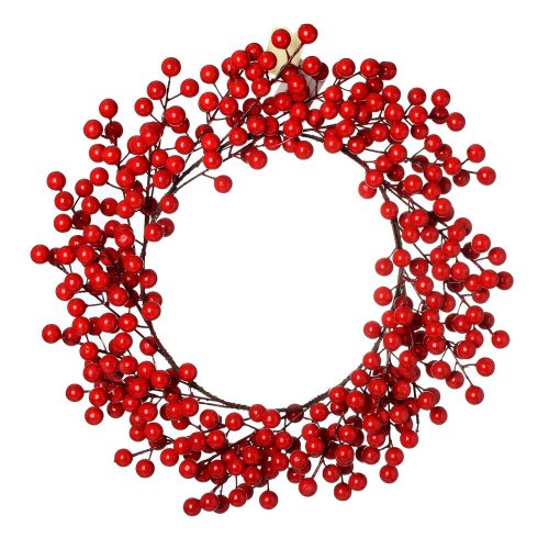 Veniec červené bobulky 47cm