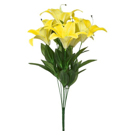 Kytica ľaliax7 žltá, zeleň 51cm