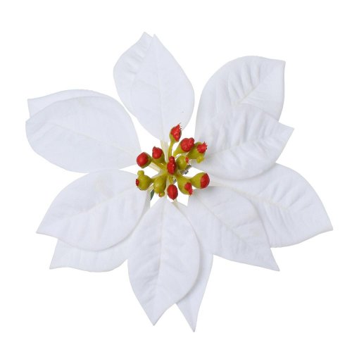 Vian. ruža na štipci biela 19*16cm