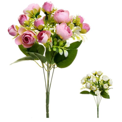 Kytica ranunculus, drob. kvety, zeleň mix/2f 30cm