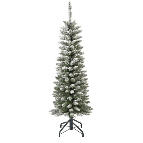 Strom vianočný borovica pencil úzka zasnežený výška 180/priemer 50 cm - Vianočné stromčeky