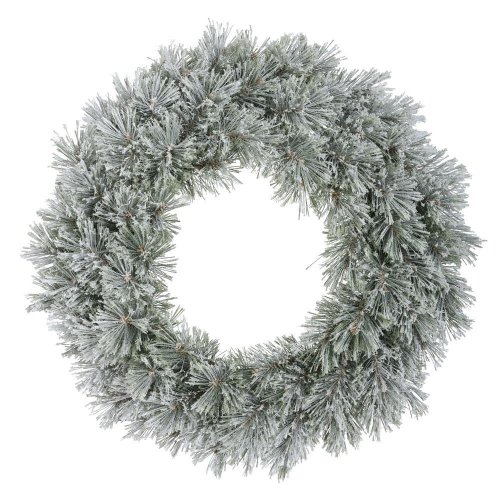 Veniec čečina zelený zasnežený pr.63/10cm 689946 - Vianočné dekorácie