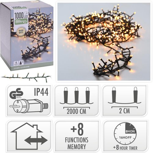 Led1000 svetielka micro 20m /elek./ww/ out,ind/timer/8fun//ax8560140 - Vianočné osvetlenie