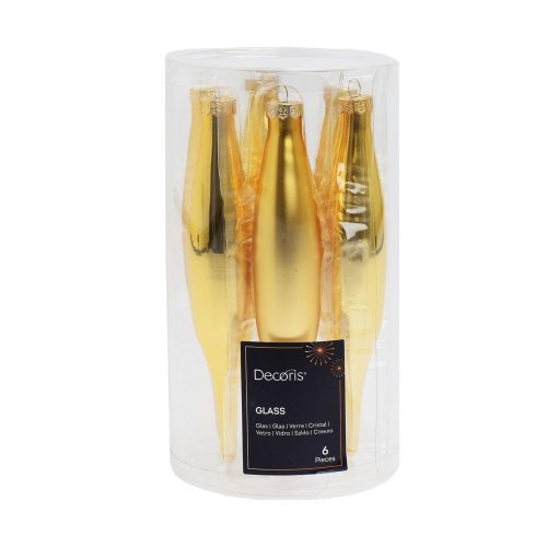 Cencúle zlaté sklo lesklé/matná s/6 pr.3cmx15cm