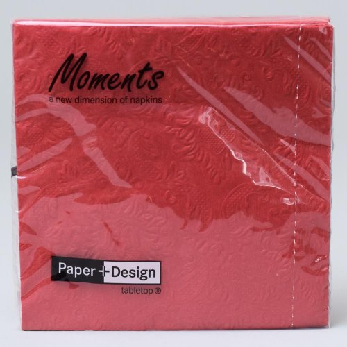 24050 servítky moments ornament red 33x33