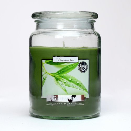 Voň.v skle s vrchn zel.čaj/snd99-83/ 500gr 15cm