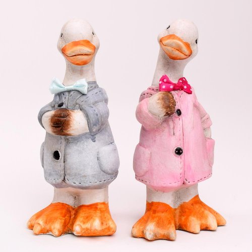Kačka keramika biela 7x6,8x15,5cm mix