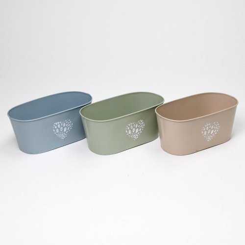 Obal ovál kov mix 3f srdce v:10x24x12,5cm super cena