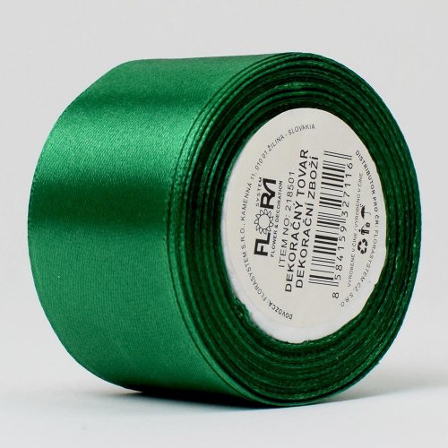 Stuha satén zel. 38mm 10m