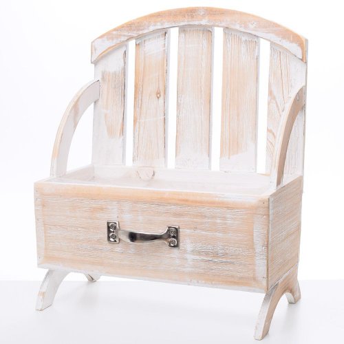 Polička drevo biela 24x13,5x29,5cm