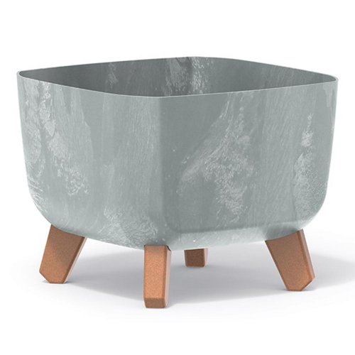Dgql240e kvetináč gracia sq.na nohách beton šedý 24xh18,7cm