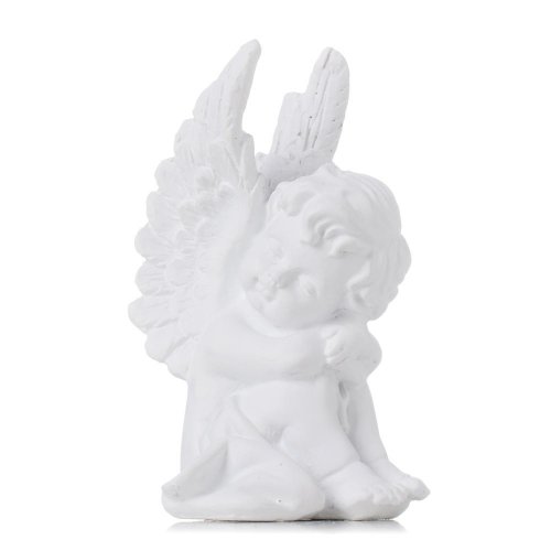 Anjel sediaci biely poly 5,5*5,5*9cm
