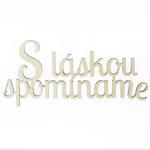 Výrez-s láskou spomíname 20x9cm s/2
