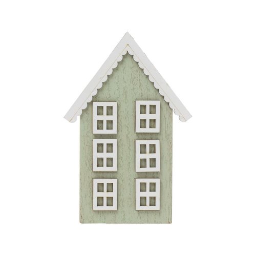 Dom drevo 13,5x9x2cm zelený