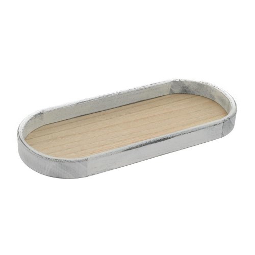 Tácka ovál bielo/béž drevo 44,5*19,5*3,8cm