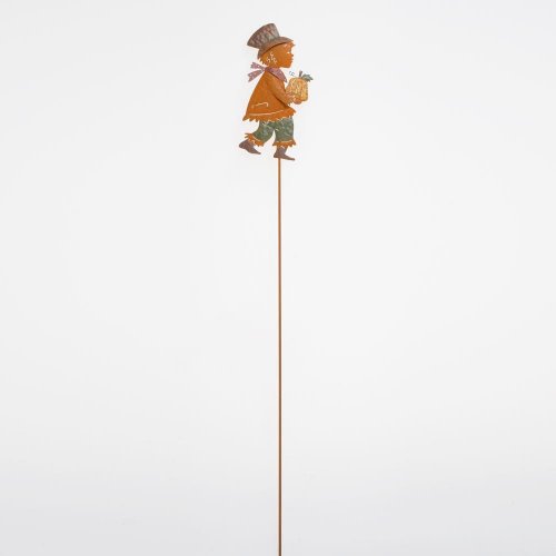 Zápich chlapec hrdza kov 85*15*1cm - Jesenné dekorácie