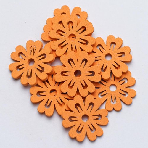 Výrez kvietky oranž. 3cm s/40