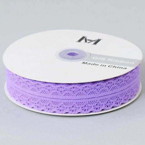 Stuha čipka 30mmx50y bl.fialová