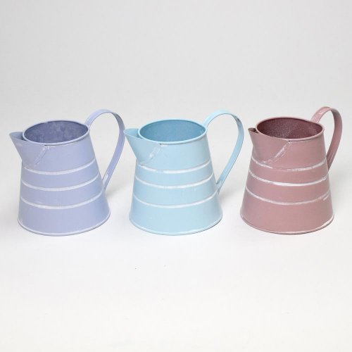 Váza džbán mini kov mix 3f pruhy v:13x9,5cm super cena