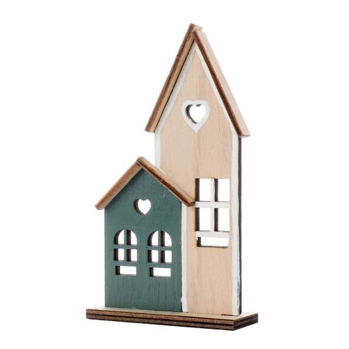 Domčeky bie/nat/ zel drevo 7*2*12,5cm