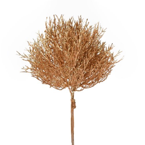 Zeleň coral zlatý x3 20cm