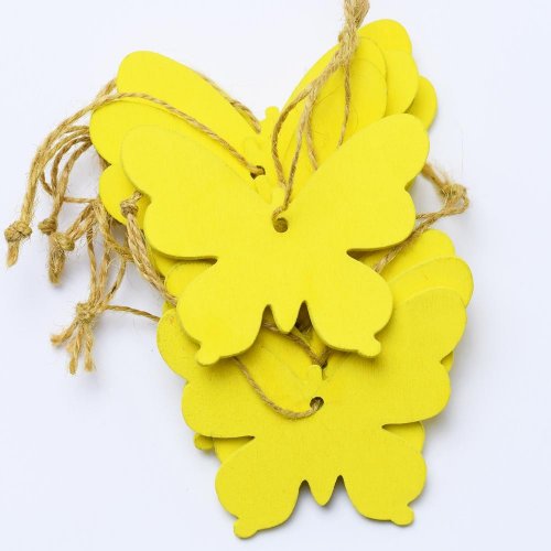 Sc motýľ-výrez sv.žltá s/10 7cm super cena
