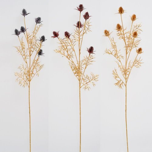 Ks eryngium zlaté mix/3f 80cm - Vianočné dekorácie a ozdoby