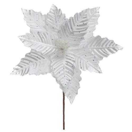 Zápich vianočná ruža biela 30cm