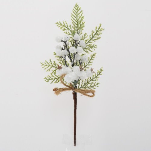 Zápich tuja,biele bobule, ľad 26cm