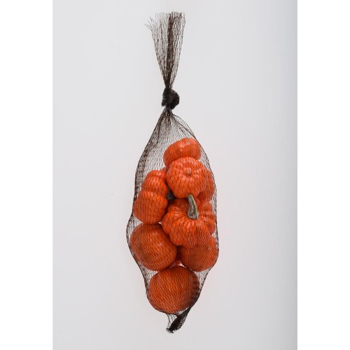 Tekvice oranžové v sieťke s/9 5-8cm - Jesenné dekorácie