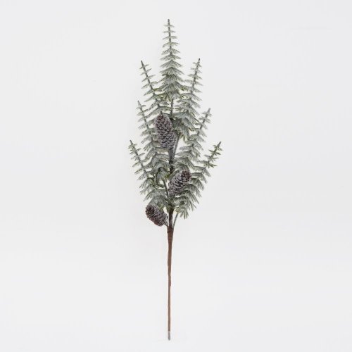 Konár čečina zeleno-biela 52cm