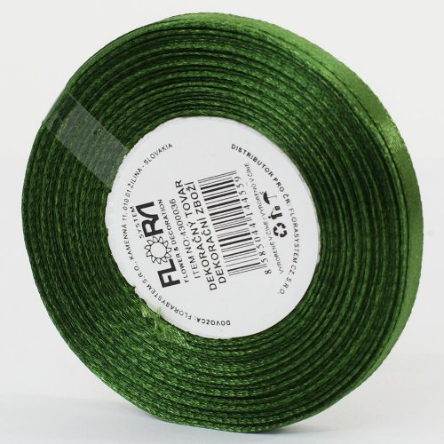 Saten stuha 6mm/20m zelená tm. farba 110