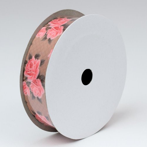 Stuha rypsová ruža 2,5cmx9m