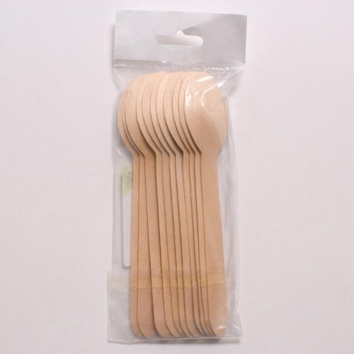 Lyžica drevená 16cm jednorázová sada 12ks/sd