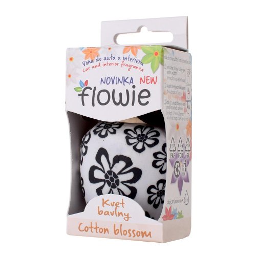 Pevnácenavôňa do auta flowie kvet bavlny