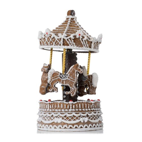 Kolotoč perník +hudba polyres 11,5x11,5x21,5cm