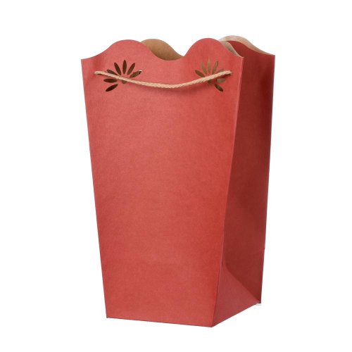 Taška kraft na kvety 24x35+15x15cm 12-rosso /červená - Vianočné dekorácie